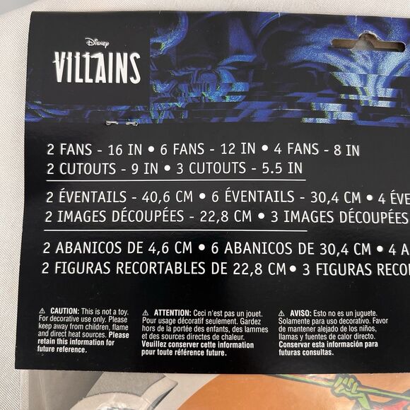 New Disney Villains Halloween Party Hanging Decorations 17 Pieces - Picture 4 of 5